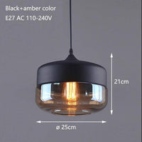 Suspension Loft : Style Moderne en Verre et Métal | Marco Lucetti Noir - Ambre - C