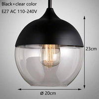 Suspension Loft : Style Moderne en Verre et Métal | Marco Lucetti Noir - Transparent - D