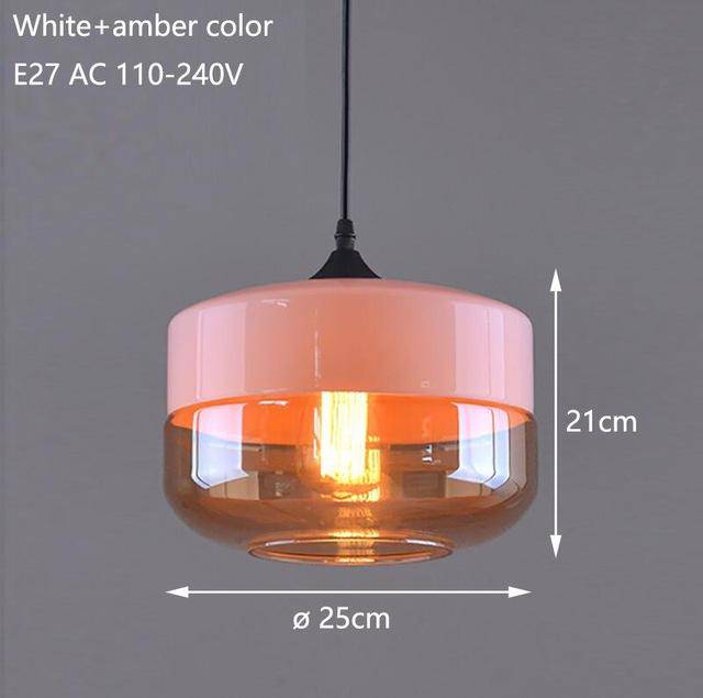 Suspension Loft : Style Moderne en Verre et Métal | Marco Lucetti Rose - Ambre - C