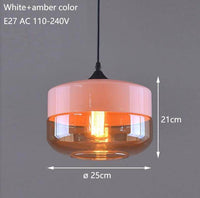 Suspension Loft : Style Moderne en Verre et Métal | Marco Lucetti Rose - Ambre - C