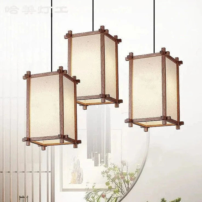 Suspension Loft Vintage Asiatique Zen en Bois Décorative - Édition Exclusive | Marco Lucetti
