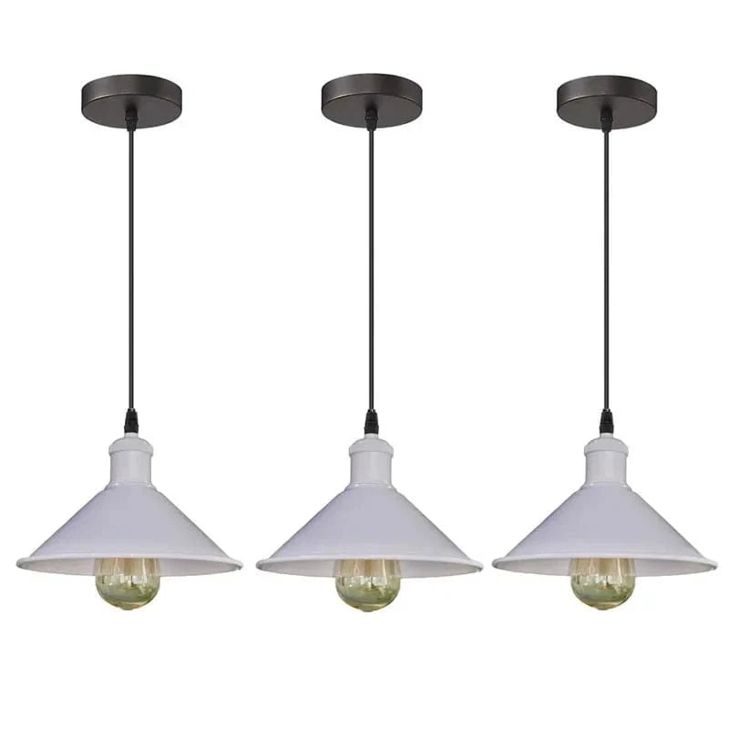 Suspension Loft Vintage Lustre Rétro Industriel - Eclairage Domestique Edenison - Salon | Marco Lucetti Blanc 3 Pièces