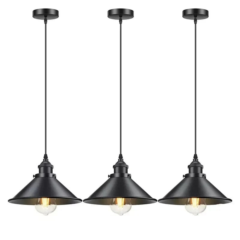 Suspension Loft Vintage Lustre Rétro Industriel - Eclairage Domestique Edenison - Salon | Marco Lucetti Noir 3 Pièces