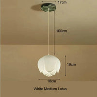Suspension Lotus LED Vintage | Marco Lucetti Blanc Dia18cm