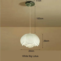 Suspension Lotus LED Vintage | Marco Lucetti Blanc Dia20cm