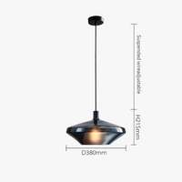 Suspension luminaire LED nordique avec abat-jour en verre