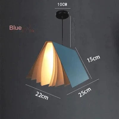 Suspension Lumière Livre Décoration Moderne pour la Salle d'Étude - Boutique Déco Enfants | Marco Lucetti Bleu 25cm