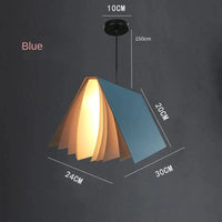 Suspension Lumière Livre Décoration Moderne pour la Salle d'Étude - Boutique Déco Enfants | Marco Lucetti Bleu 30cm