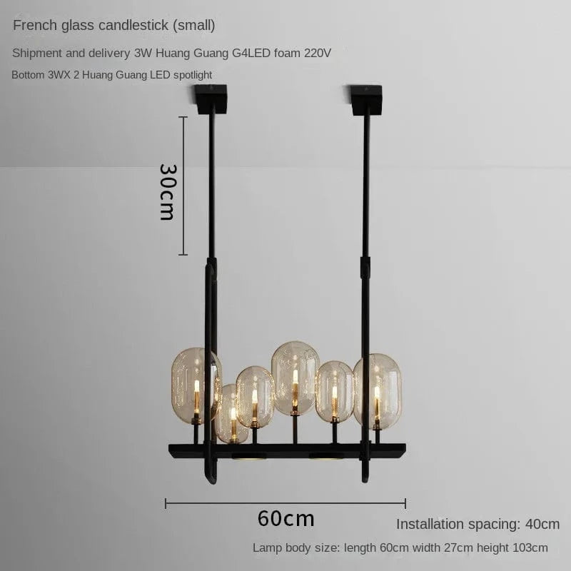 Suspension Lumière Verre Industriel Vintage | Marco Lucetti Petit