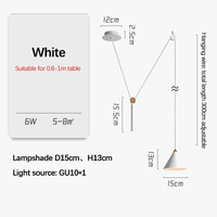  Suspension Lumières à Poulie de Levage - Lustres Mobiles LED Pour Salle à Manger et Salon - Adornos Para Habitacion | Marco Lucetti