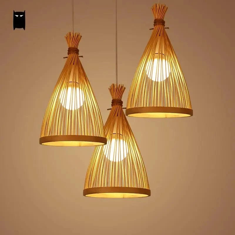 Suspension Luminaire Bambou Osier Rotin - Style Asiatique Chinois et Japonais | Marco Lucetti