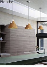 Suspension Luminaire Bois et Métal Coloré | Marco Lucetti