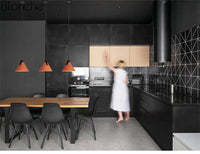 Suspension Luminaire Bois et Métal Coloré | Marco Lucetti