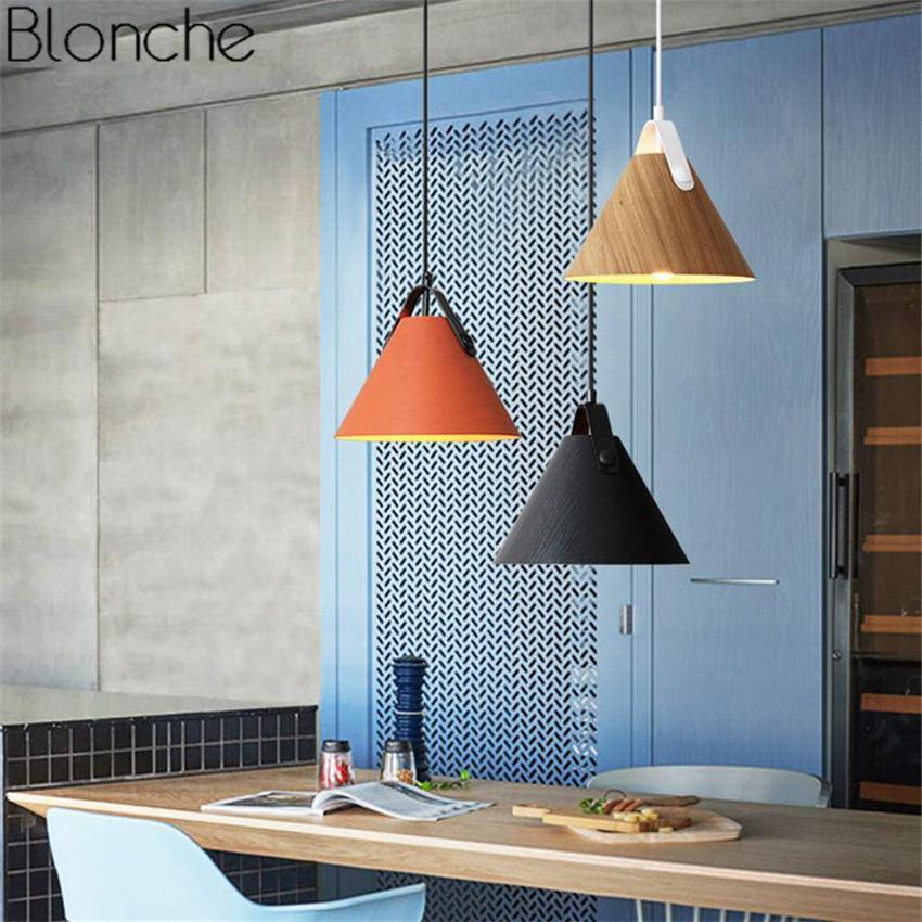 Suspension Luminaire Bois et Métal Coloré | Marco Lucetti