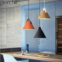 Suspension Luminaire Bois et Métal Coloré | Marco Lucetti
