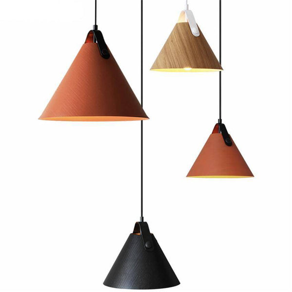 Suspension Luminaire Bois et Métal Coloré | Marco Lucetti