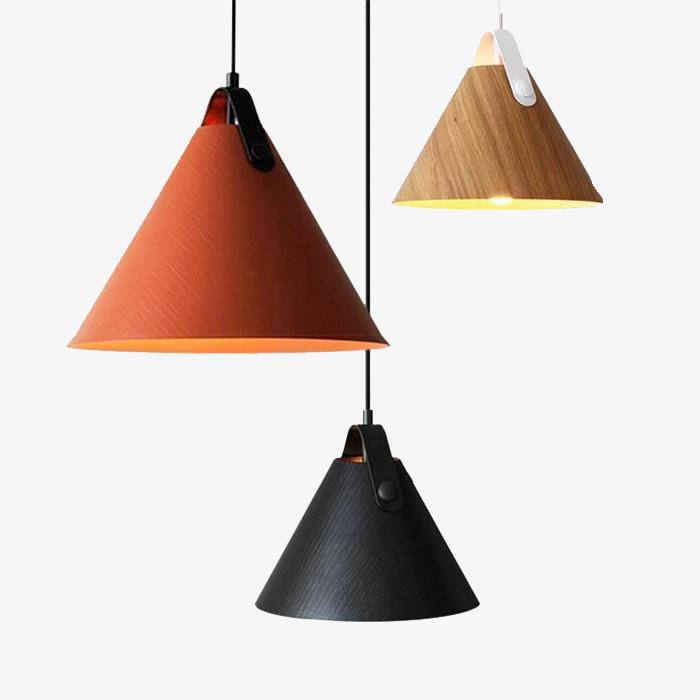 Suspension Luminaire Bois et Métal Coloré | Marco Lucetti