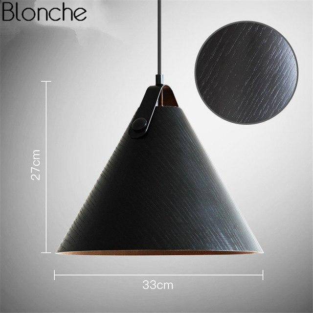 Suspension Luminaire Bois et Métal Coloré | Marco Lucetti Noir - Large