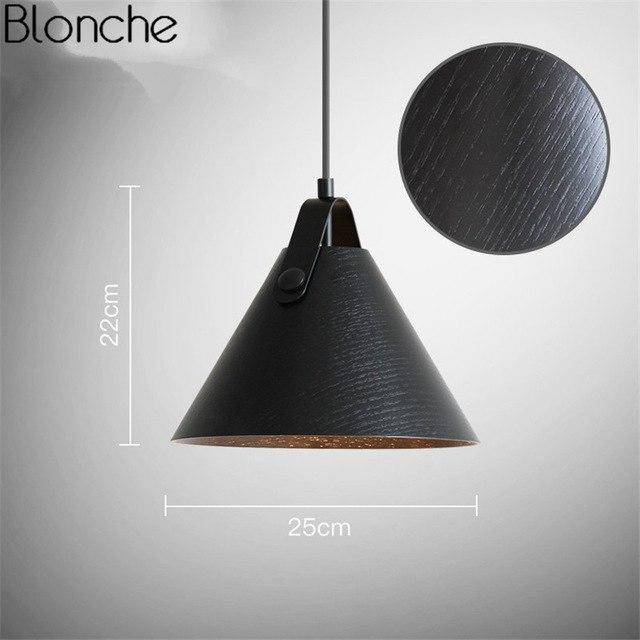 Suspension Luminaire Bois et Métal Coloré | Marco Lucetti Noir - Small