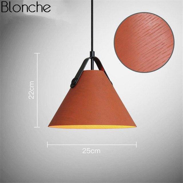 Suspension Luminaire Bois et Métal Coloré | Marco Lucetti Orange - Small