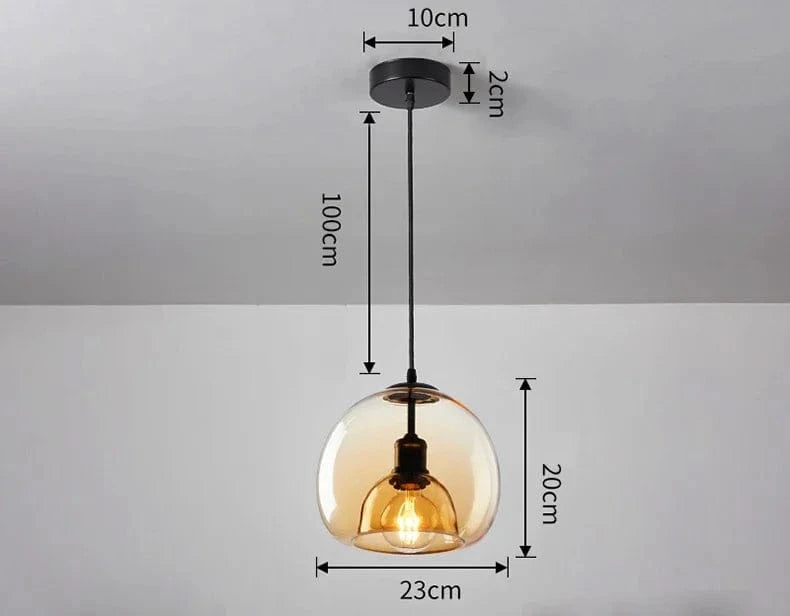 Suspension Luminaire Boule en Verre Moderne pour Décoration Intérieure | Marco Lucetti 1 tête / Blanc froid