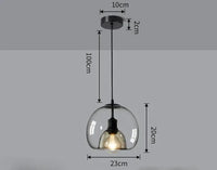 Suspension Luminaire Boule en Verre Moderne pour Décoration Intérieure | Marco Lucetti Gris 1 tête / Blanc chaud