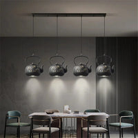Suspension Luminaire Design pour Déco Loft Cuisine Salle à Manger - Théière Rétro Vintage en Résine, Asie du Sud-Est LED Suspendue | Marco Lucetti