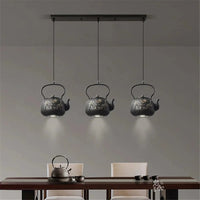 Suspension Luminaire Design pour Déco Loft Cuisine Salle à Manger - Théière Rétro Vintage en Résine, Asie du Sud-Est LED Suspendue | Marco Lucetti