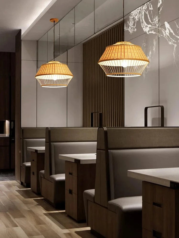 Suspension luminaire en bambou de qualité supérieure pour restaurant et hôtel | Marco Lucetti