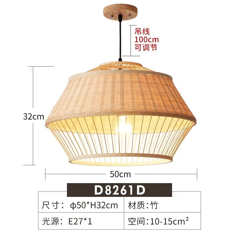 Suspension luminaire en bambou de qualité supérieure pour restaurant et hôtel | Marco Lucetti D / Blanc froid