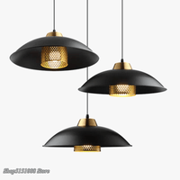 Suspension luminaire en fer style industriel vintage modernisé | Marco Lucetti Noir