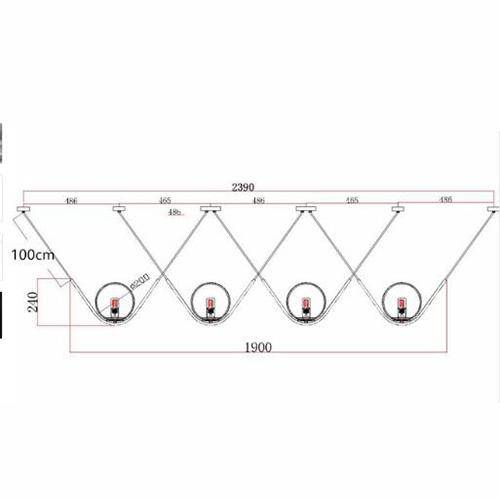 Suspension luminaire en métal doré et verre transparent | Marco Lucetti 4