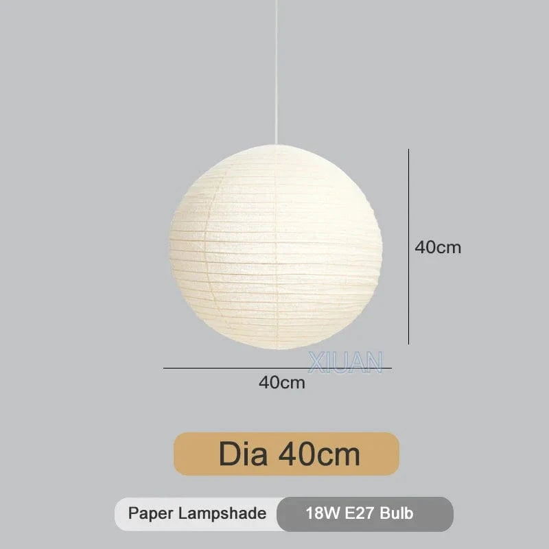 Suspension luminaire en papier japonais LED sphères. | Marco Lucetti Diamètre 40 cm / Lumière chaude