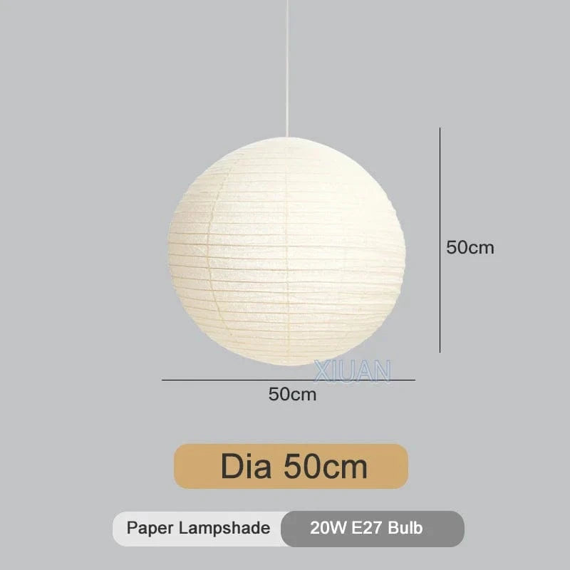 Suspension luminaire en papier japonais LED sphères. | Marco Lucetti Diamètre 50 cm / Lumière chaude