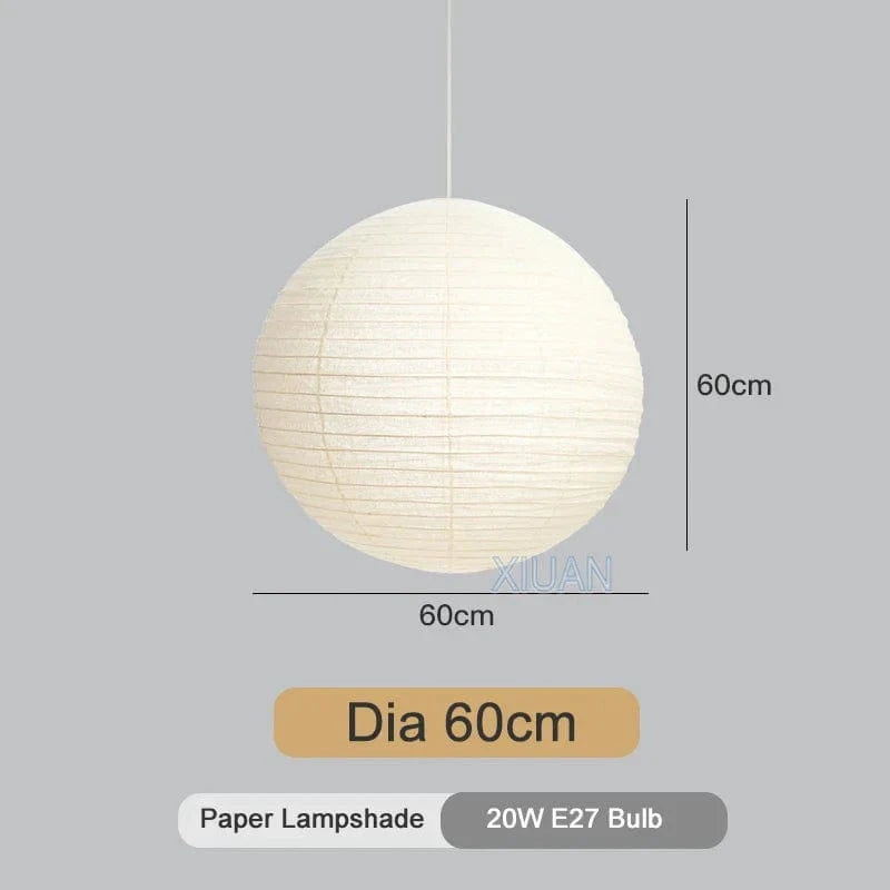 Suspension luminaire en papier japonais LED sphères. | Marco Lucetti Diamètre 60 cm / Lumière chaude