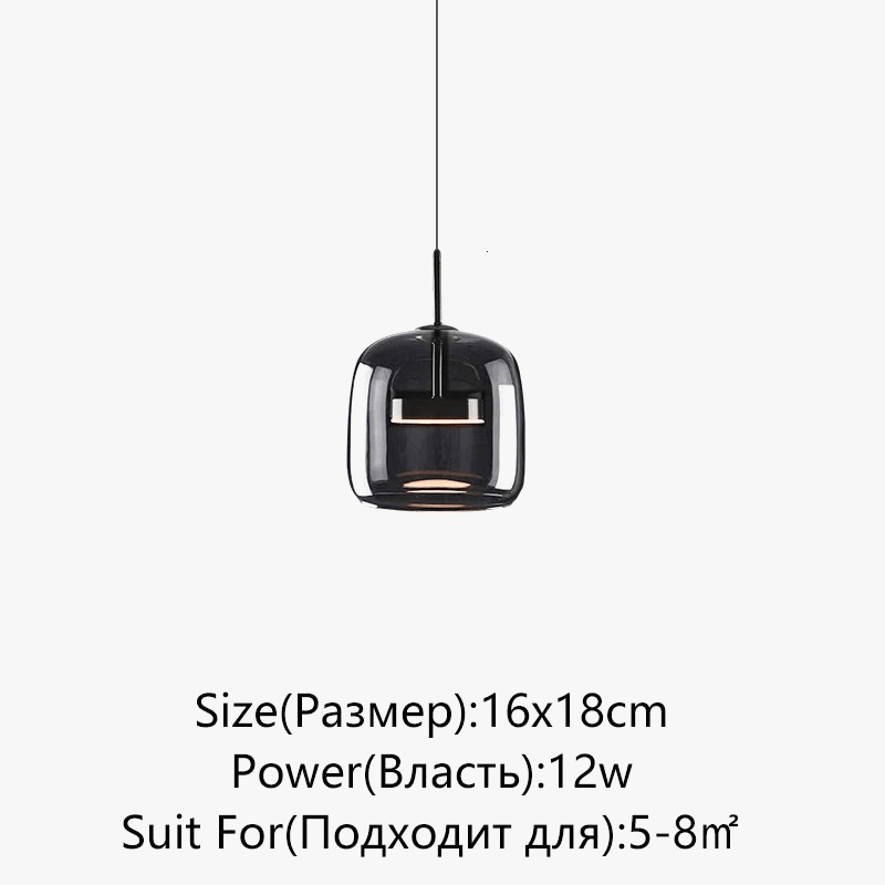 Suspension luminaire en verre design nordique Led | Marco Lucetti