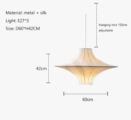 Suspension Luminaire Led en Soie Wabi Sabi | Marco Lucetti