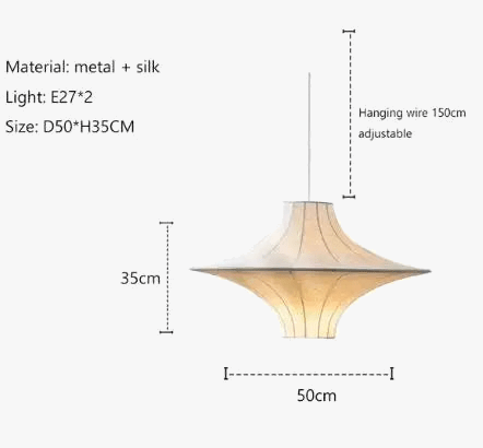Suspension Luminaire Led en Soie Wabi Sabi | Marco Lucetti