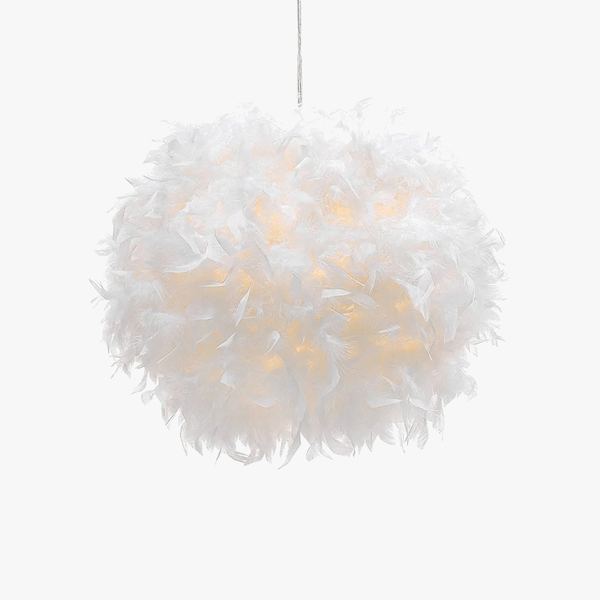 Suspension Luminaire LED Moderne Nordique Vintage Loft Plume - Déco Maison | Marco Lucetti Blanc