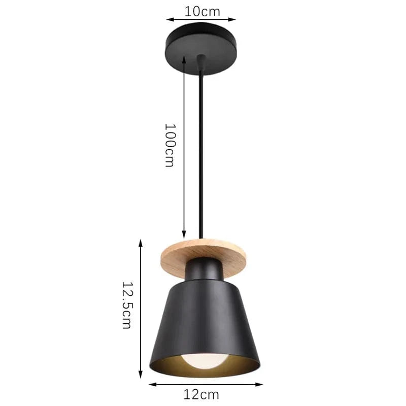 Suspension luminaire LED moderne pour salle à manger et cuisine | Marco Lucetti 1 tête-Noir