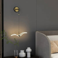 Suspension luminaire LED mouette pour chambre à coucher et chevet | Marco Lucetti