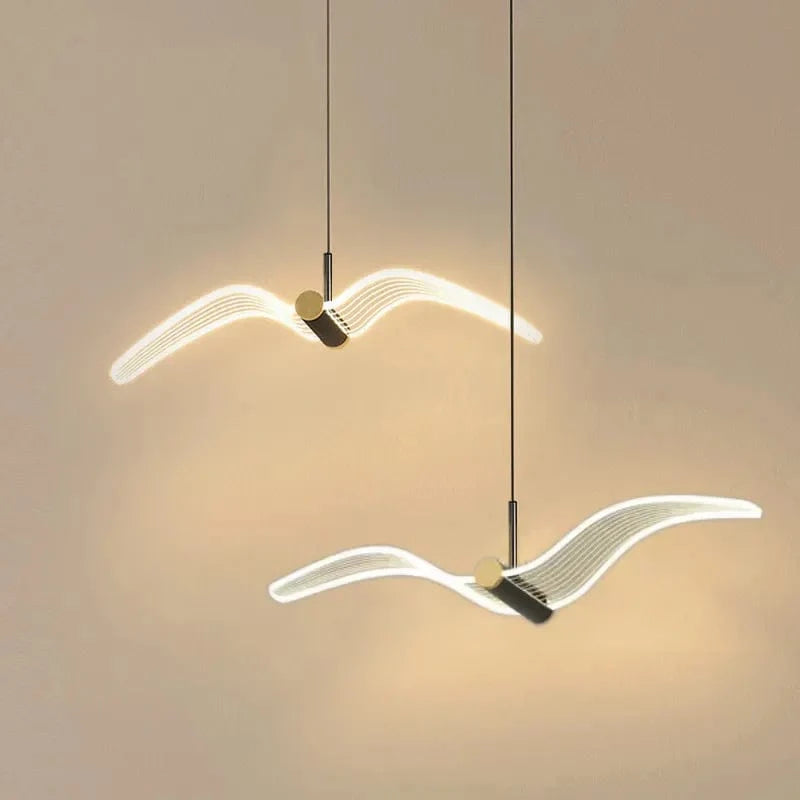 Suspension luminaire LED mouette pour chambre à coucher et chevet | Marco Lucetti