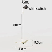 Suspension luminaire LED mouette pour chambre à coucher et chevet | Marco Lucetti Applique LED 1 / Blanc froid