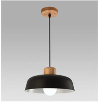 Suspension Luminaire LED Nordik Bois Abat-jour Aluminium - Déco Chic | Marco Lucetti