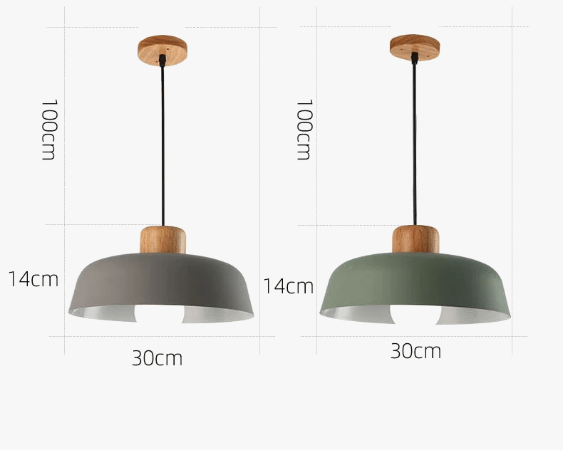 Suspension Luminaire LED Nordik Bois Abat-jour Aluminium - Déco Chic | Marco Lucetti