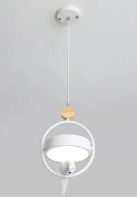 Suspension Luminaire LED Nordique en Bois avec Motif Oiseau Moderne | Marco Lucetti Blanc