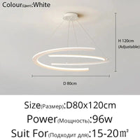 Suspension luminaire moderne nordique - design simple et épuré | Marco Lucetti Blanc D80cm / Blanc naturel 4000k