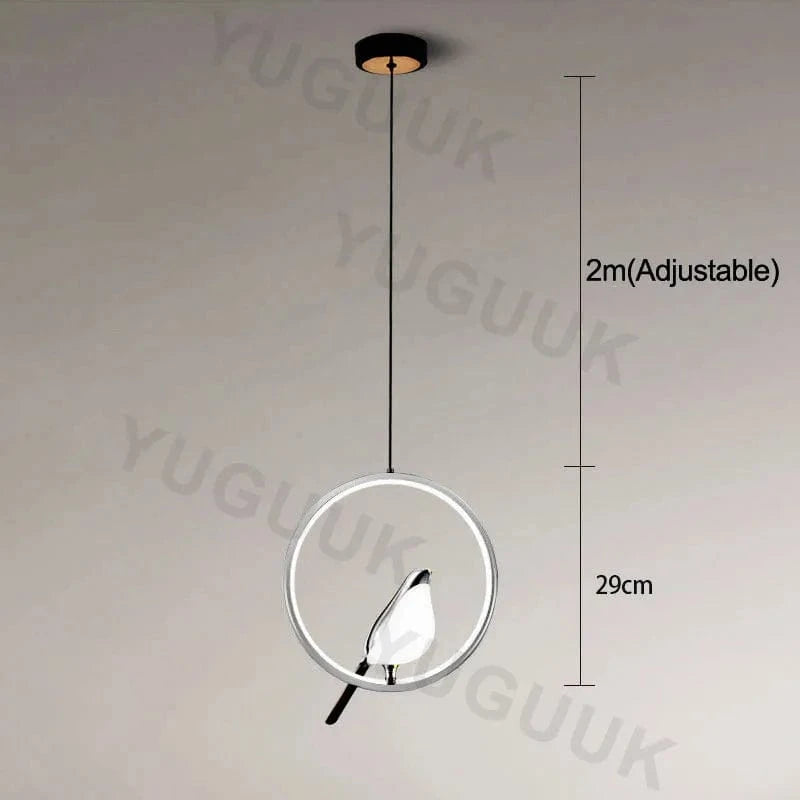 Suspension luminaire Nordique Créatif LED "Luxury Glow" | Marco Lucetti Circulaire-Argenté / 85-240V / Lumière naturelle