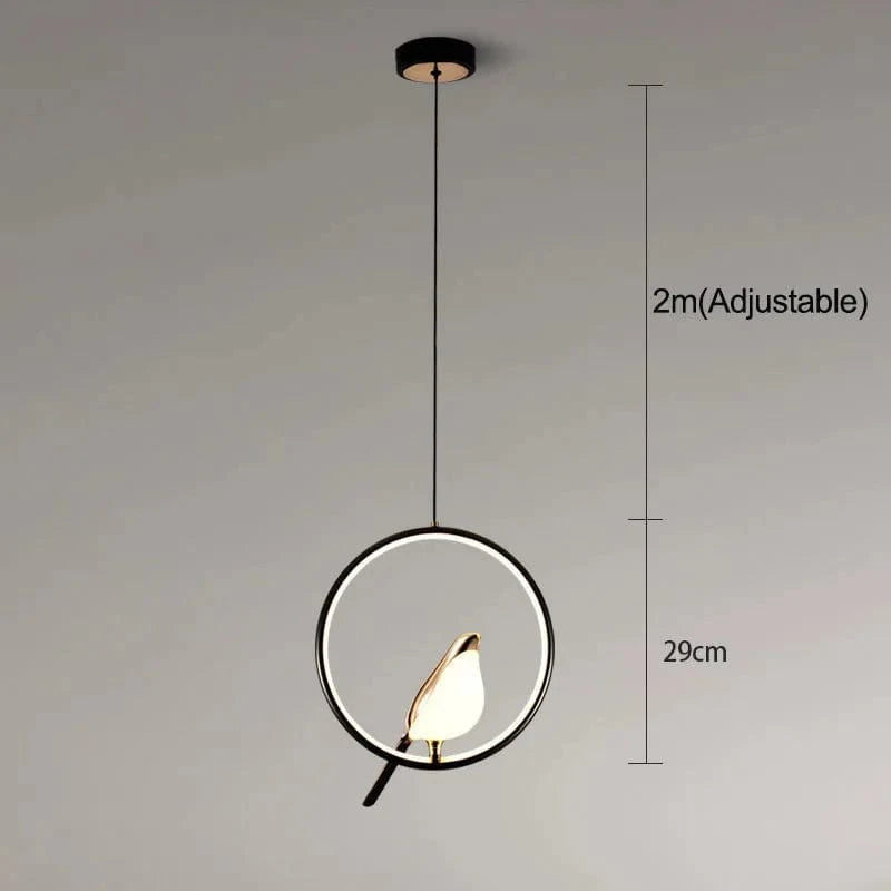 Suspension luminaire Nordique Créatif LED "Luxury Glow" | Marco Lucetti Circulaire-Noir / 85-240V / Lumière naturelle
