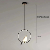 Suspension luminaire Nordique Créatif LED "Luxury Glow" | Marco Lucetti Circulaire-Noir / 85-240V / Lumière naturelle